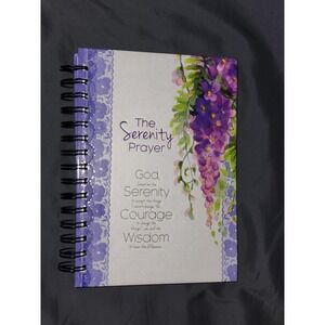 SERENITY PRAYER~Wirebound Journal By CHRISTIAN ART GIFTS~Purple Floral Lined